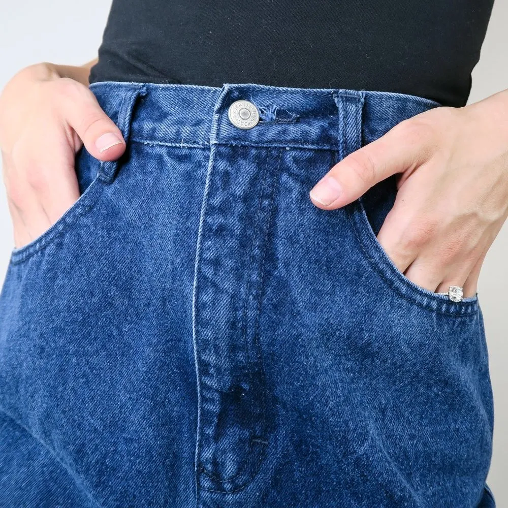 Vintage 90s Jeanjer Jeans Denim Mini Skirt - Image 3