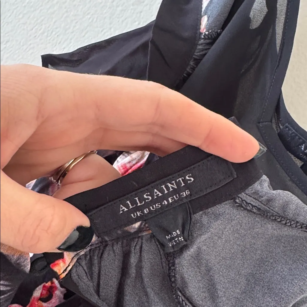 ALLSAINTS JESSICA FLORAL PRINT RUFFLE MAXI DRESS, Size 4US 36EU, $329 - Image 16