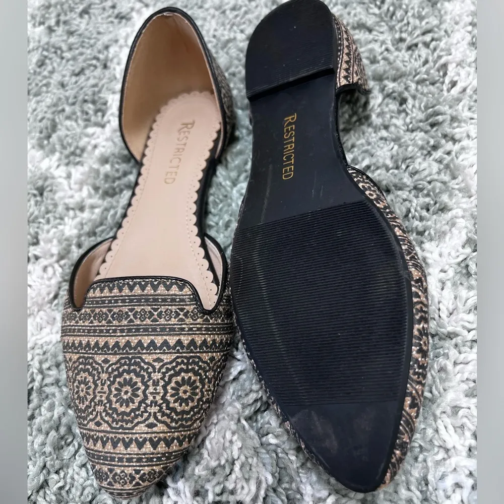 Restricted Shoes Mandala print Restricted brand pointed toe d’orsay ballet flats - Image 3