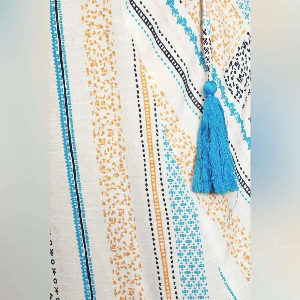 Lulus graceful grace blue print Midi dress White Size XS - Image 6