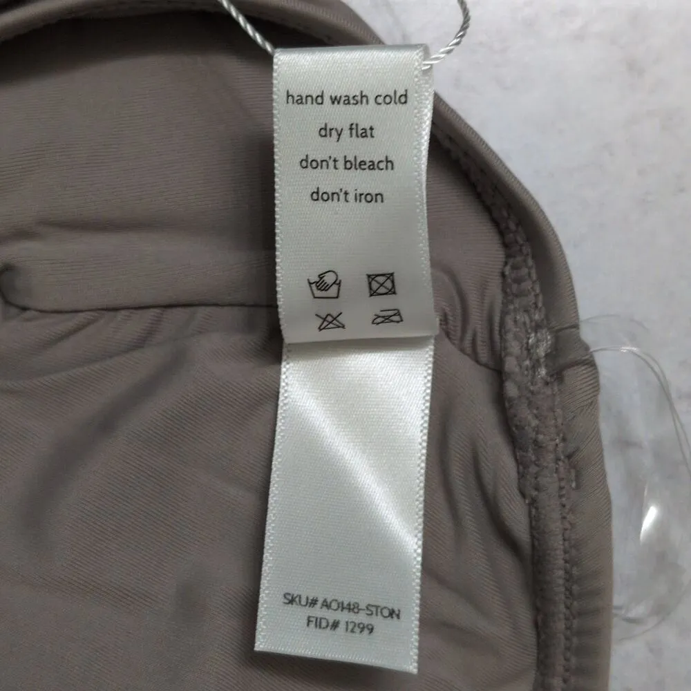 Andie The Nantucket One Piece One Shoulder Swim Bathing Suit Stone Size L New - Image 7