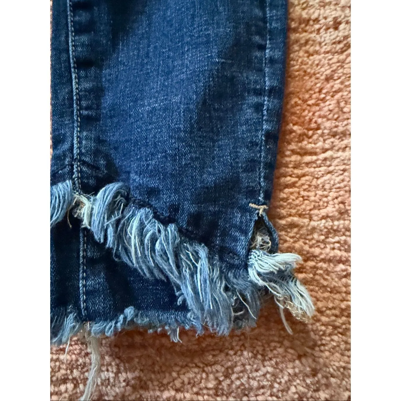 KanCan Women Skinny Jeans Size 3/25 Dark Wash Distressed Raw Hem - Image 8