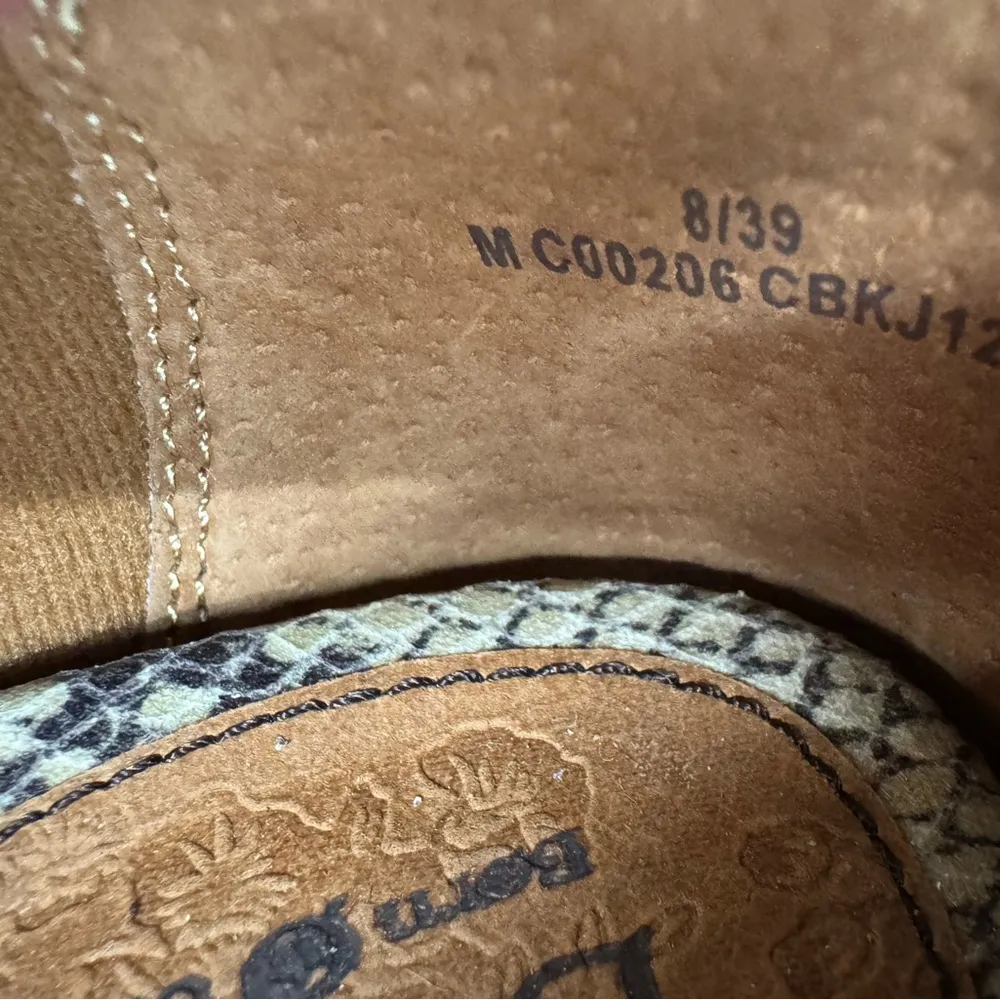 BOC Cream Brown ballet Flats reptile Snakeskin Pattern 8 neutral animal print - Image 9