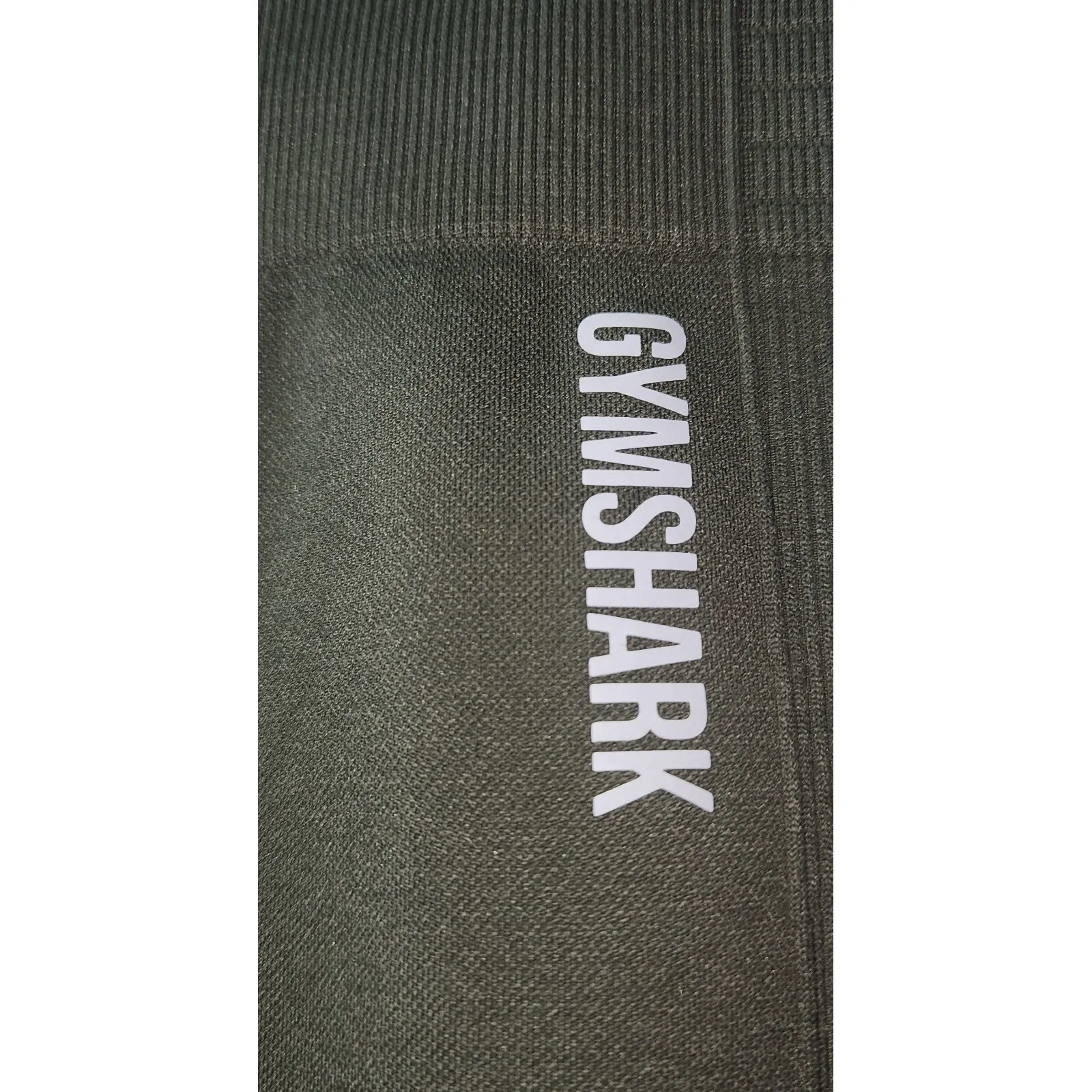 Gymshark Olive Green Cropped Seamless Leggings High‎ Waist Athletic Gym - Image 3