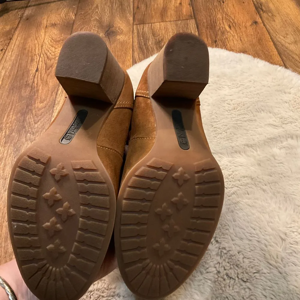 Timberland Heeled Boots Size 9 Earthkeepers Ankle Buckle Tan Block‎ Heeled - Image 10