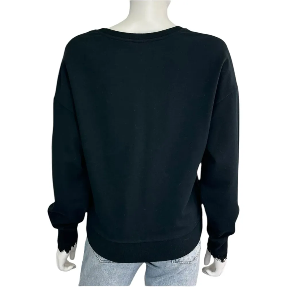 sundays Black Lace Crewneck Size M - Image 3