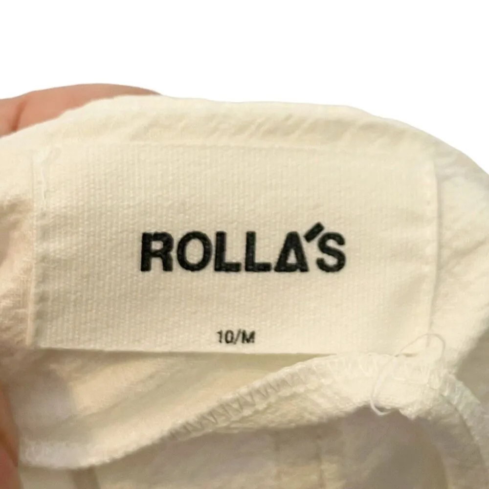 Rolla’s Sailor Linen Playsuit in Vintage White Romper Pockets Women’s Size 10 M - Image 11