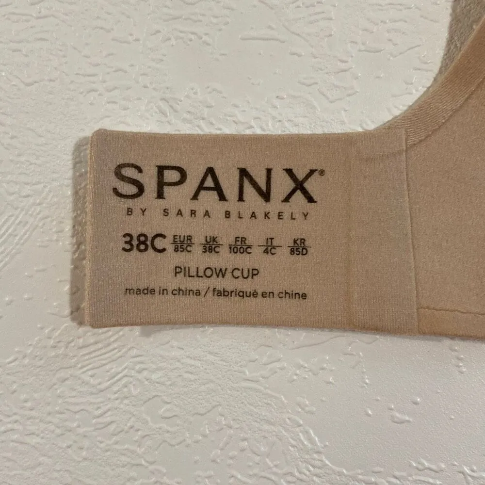 SPANX by Sara Blakely Pillow Cup Full Coverage Bra Nude Size 38C - Image 2