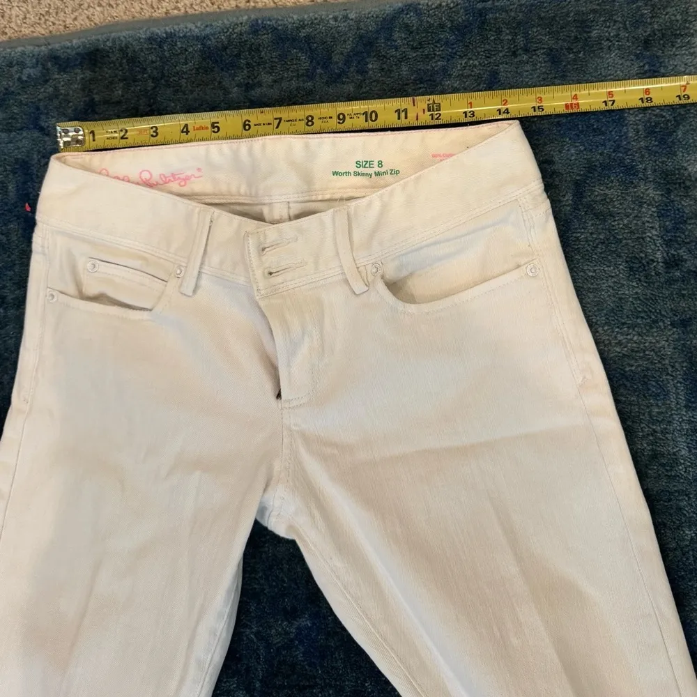 Lilly Pulitzer White Skinny Jeans Worth Zip Preppy 8 minimalist everyday denim - Image 12