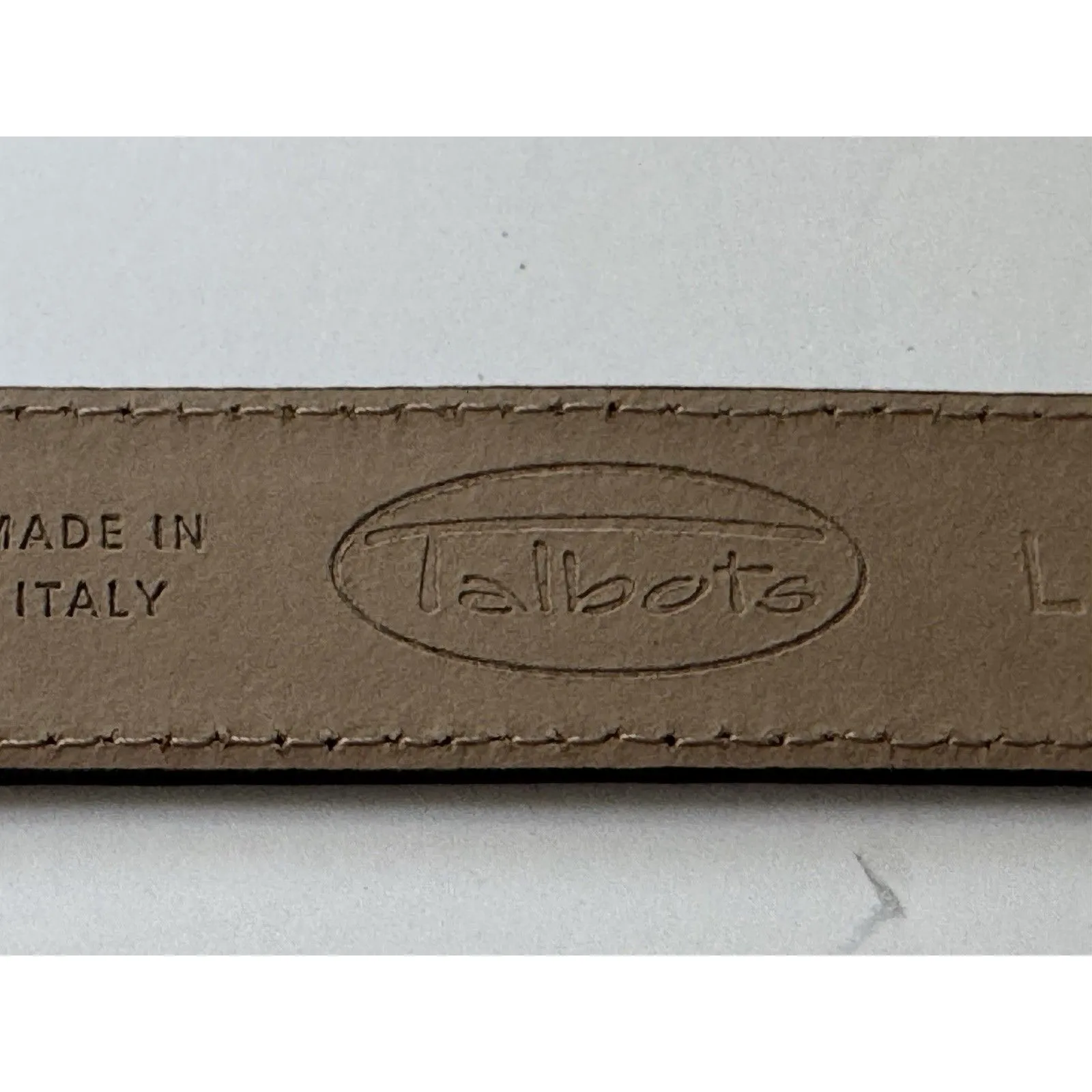 Talbots Brown Belt Alligator Croc Black Buckle Italy Leather L Flaw See Photos - Image 6