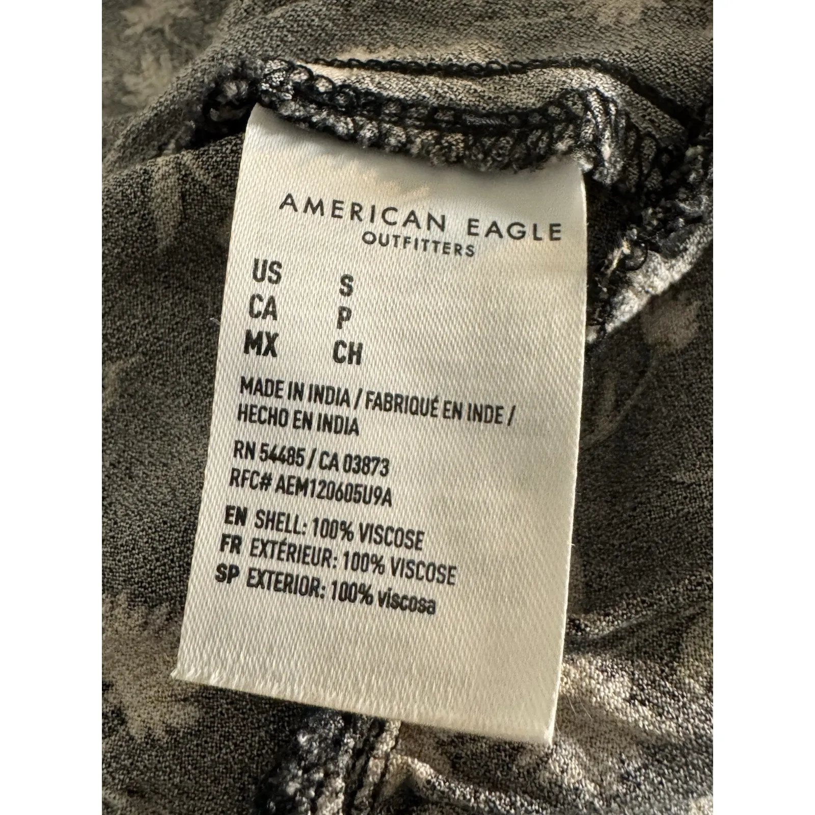 American Eagle Women’s Top, Black With Daisies, Over Sized, Flowy, Open Back, S - Image 7