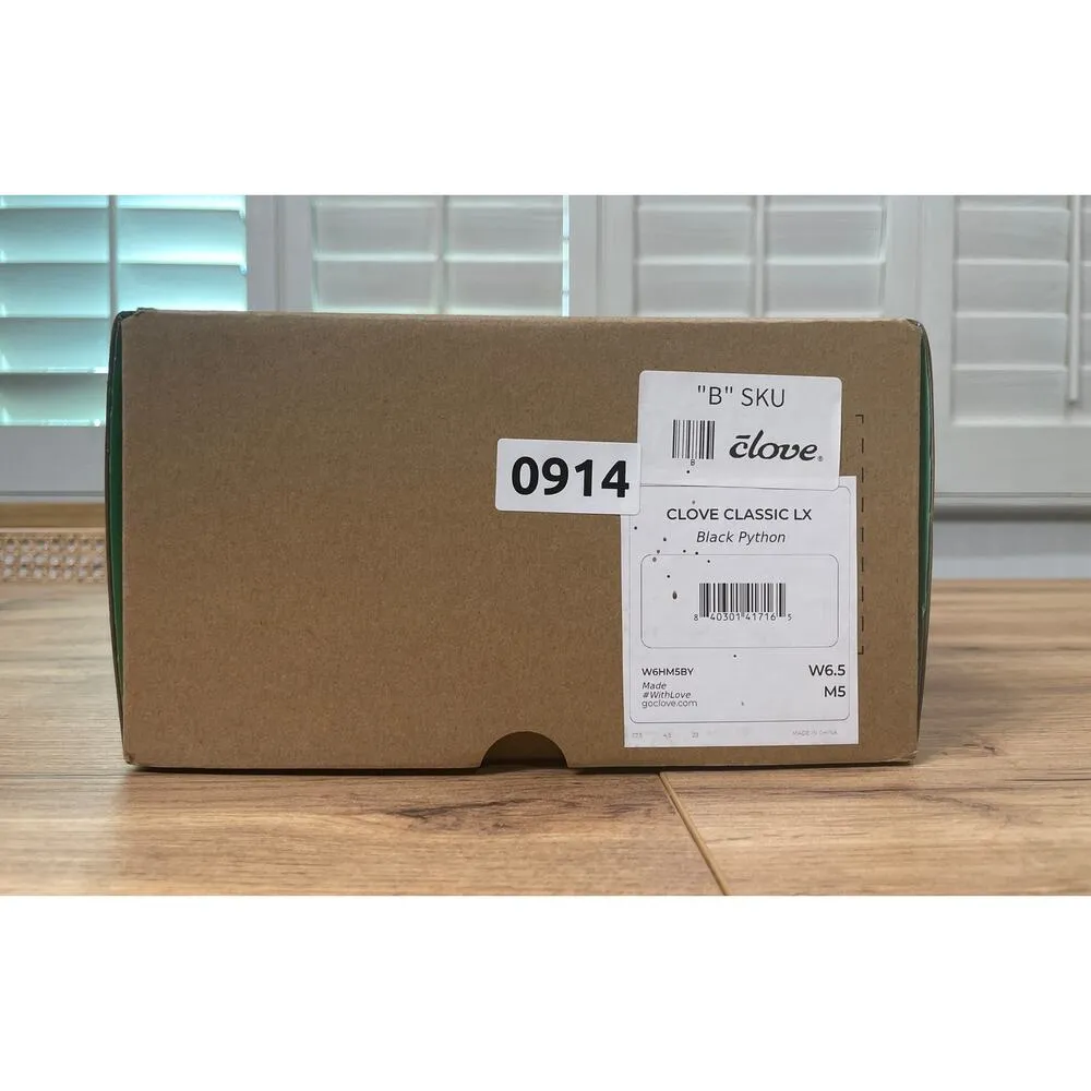 Clove Classic LX Sneaker Black Python Vegan Size 6.5 W 5 M NIB Nurses Comfy Shoe - Image 13