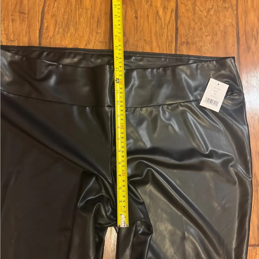 Daily Threads faux leather pull on leggings Women's Black Skinny Pants 3X NWT - Image 5