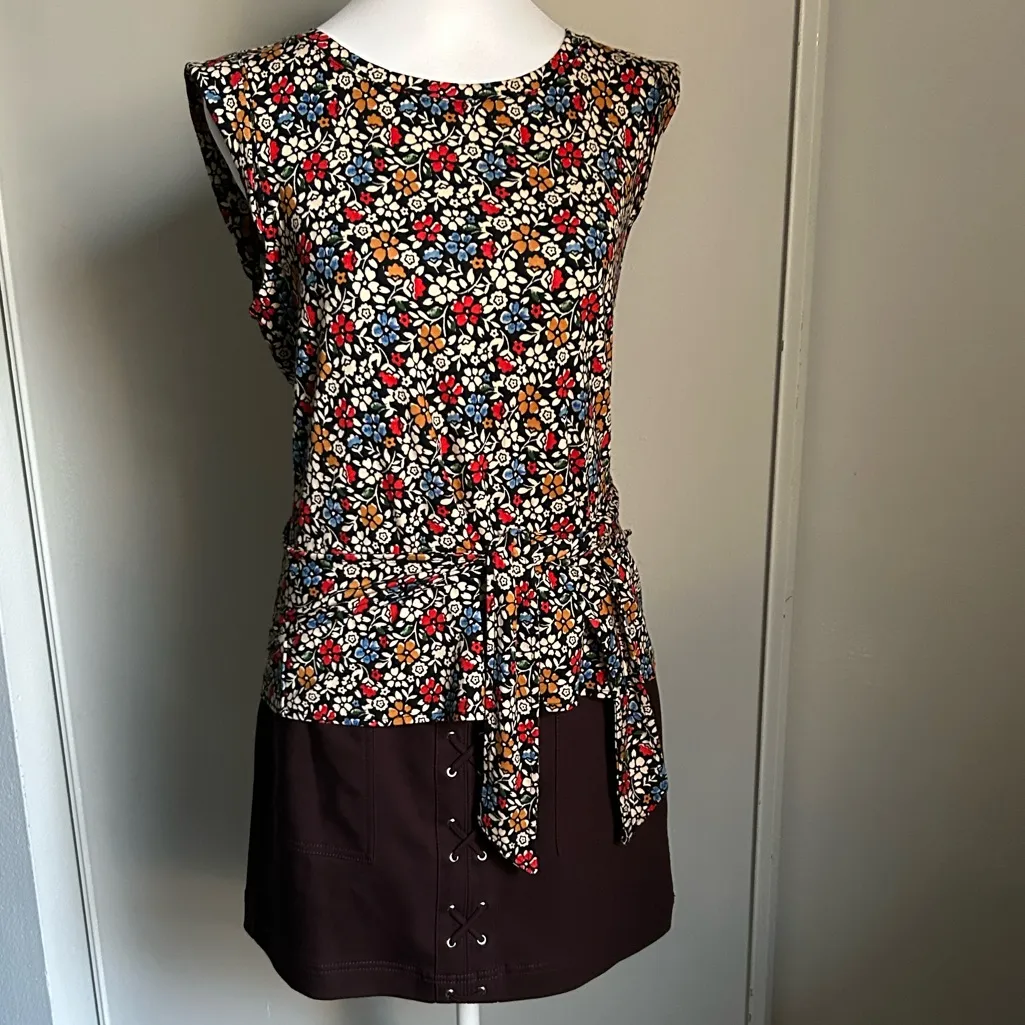 Maeve by Anthropologie Cap Sleeve Floral Print Tie Waist Back Wrap Blouse - Image 14