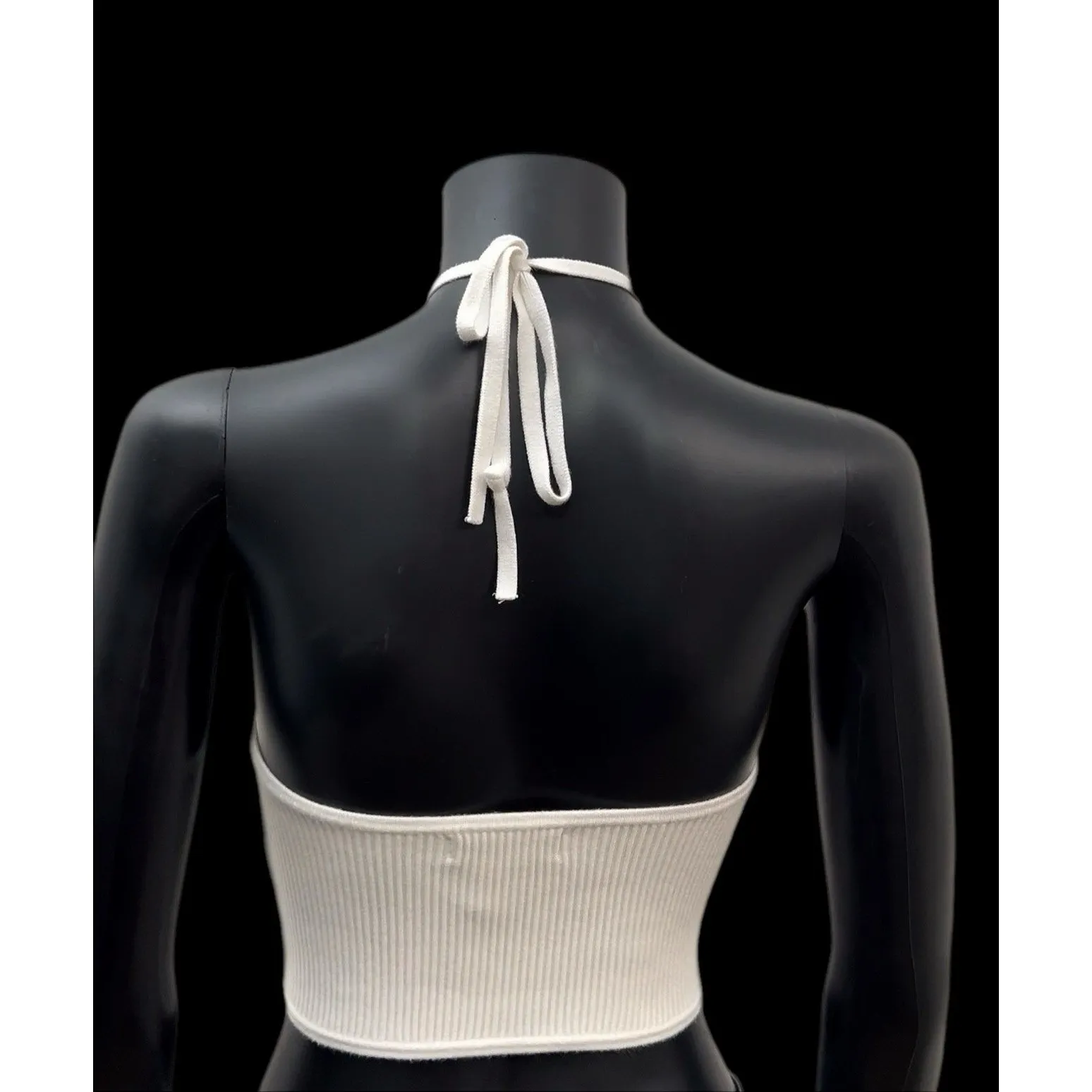 House of‎ Harlow 1960 Halter Knit Handkerchief Hem Top White XS Revolve Size 0 - Image 2