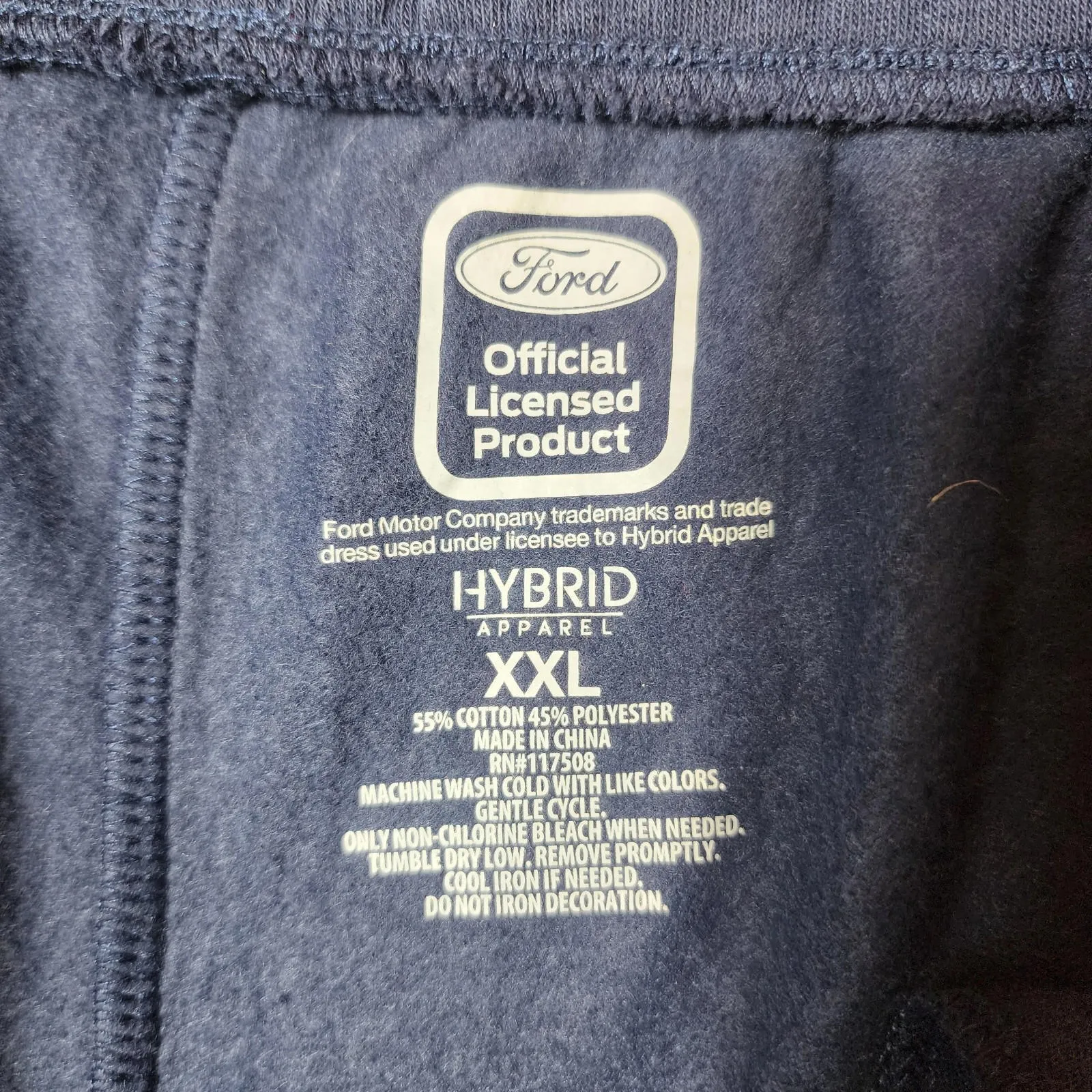 Women’s Ford Motorsport Fleece Shorts Size XXL Navy Blue NWT - Image 3