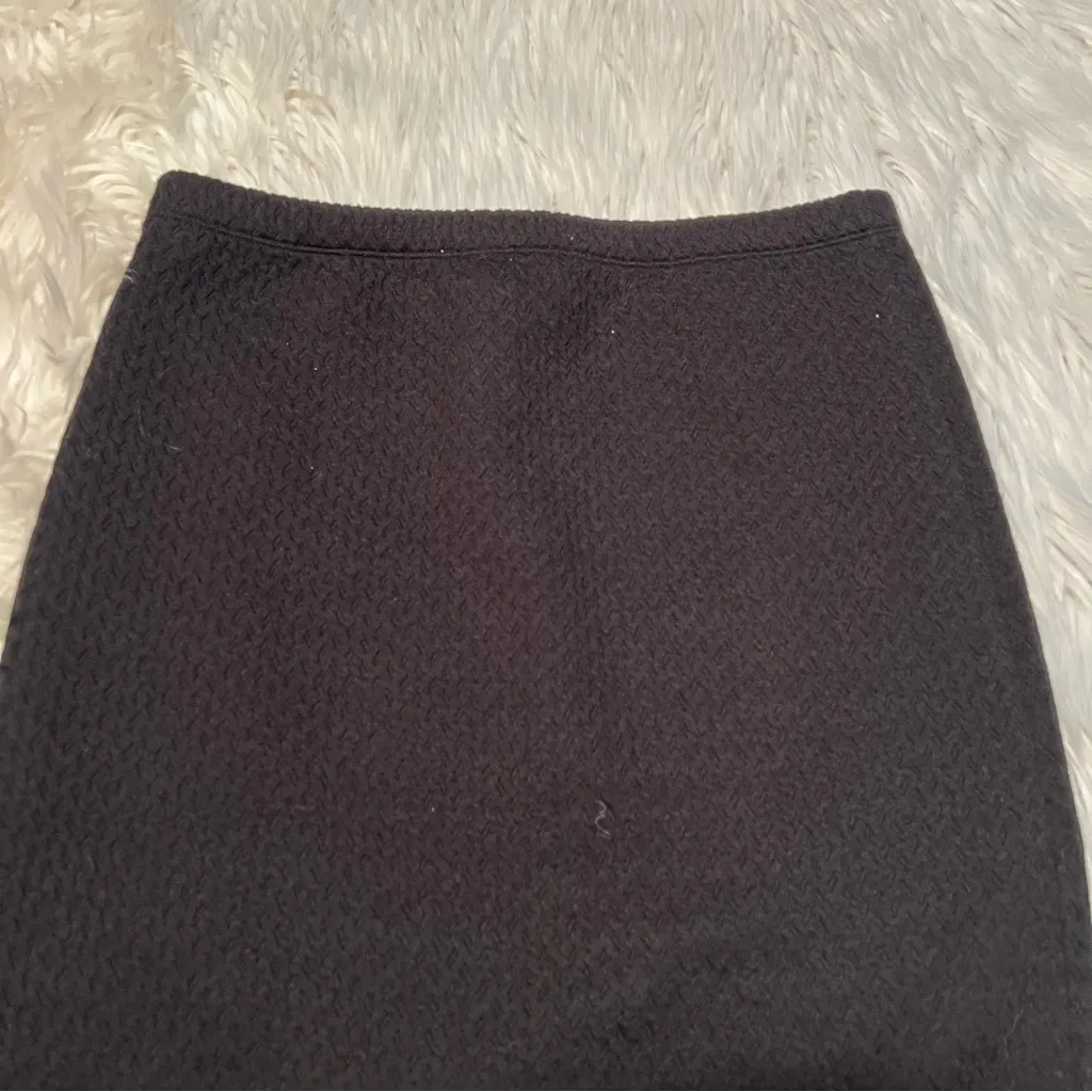 Max Studio Pull On Bodycon Skirt Black Textured Knit S - Image 7