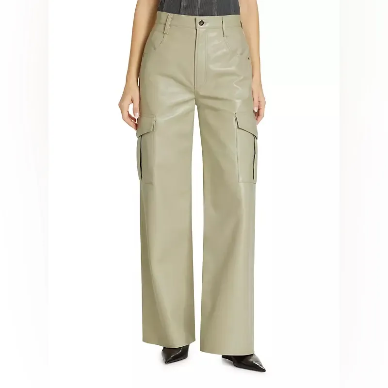 AGOLDE Leather Minka Cargo in Toast - Image 12