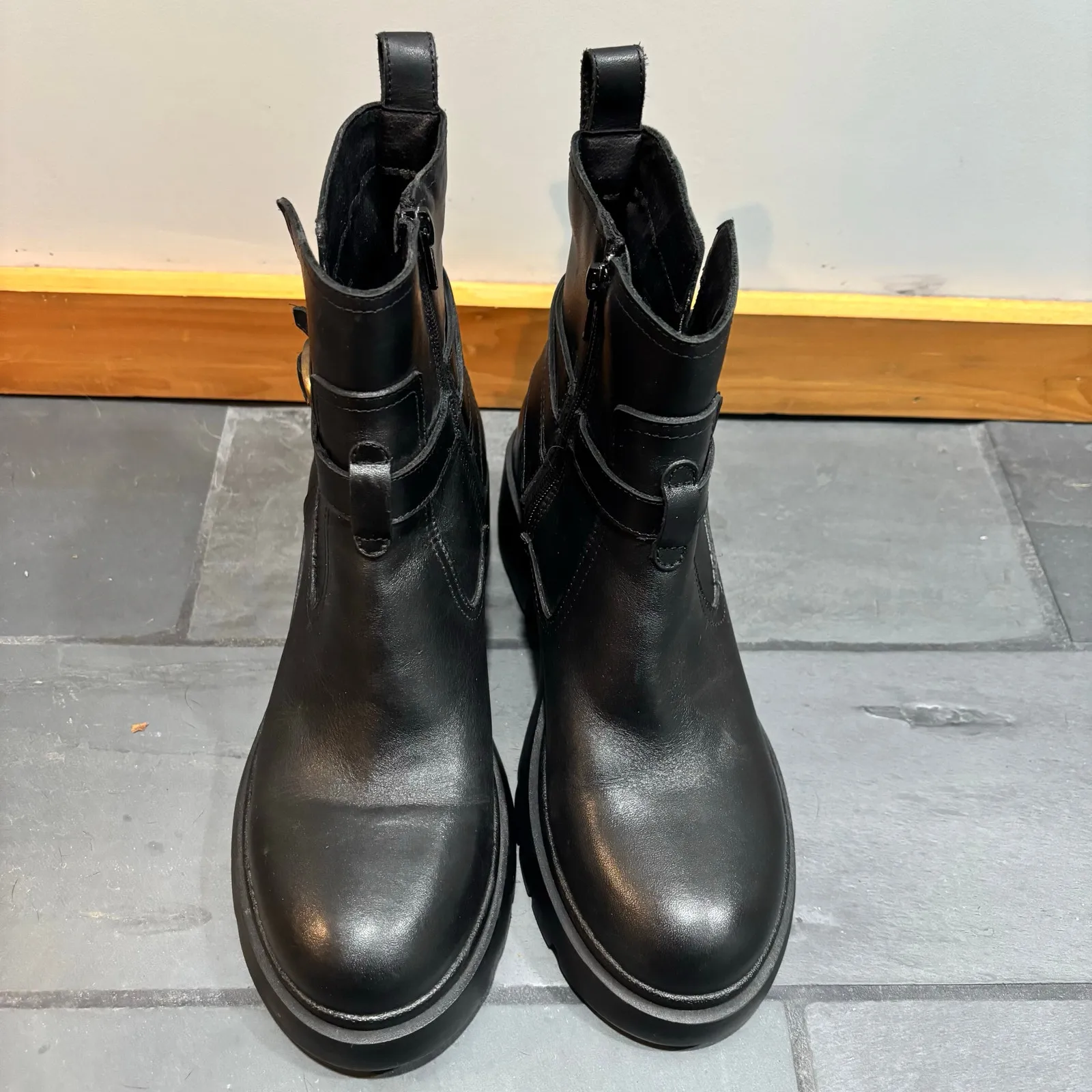Steve Madden Black Leather Colletta Boot - size 8.5M - Image 9