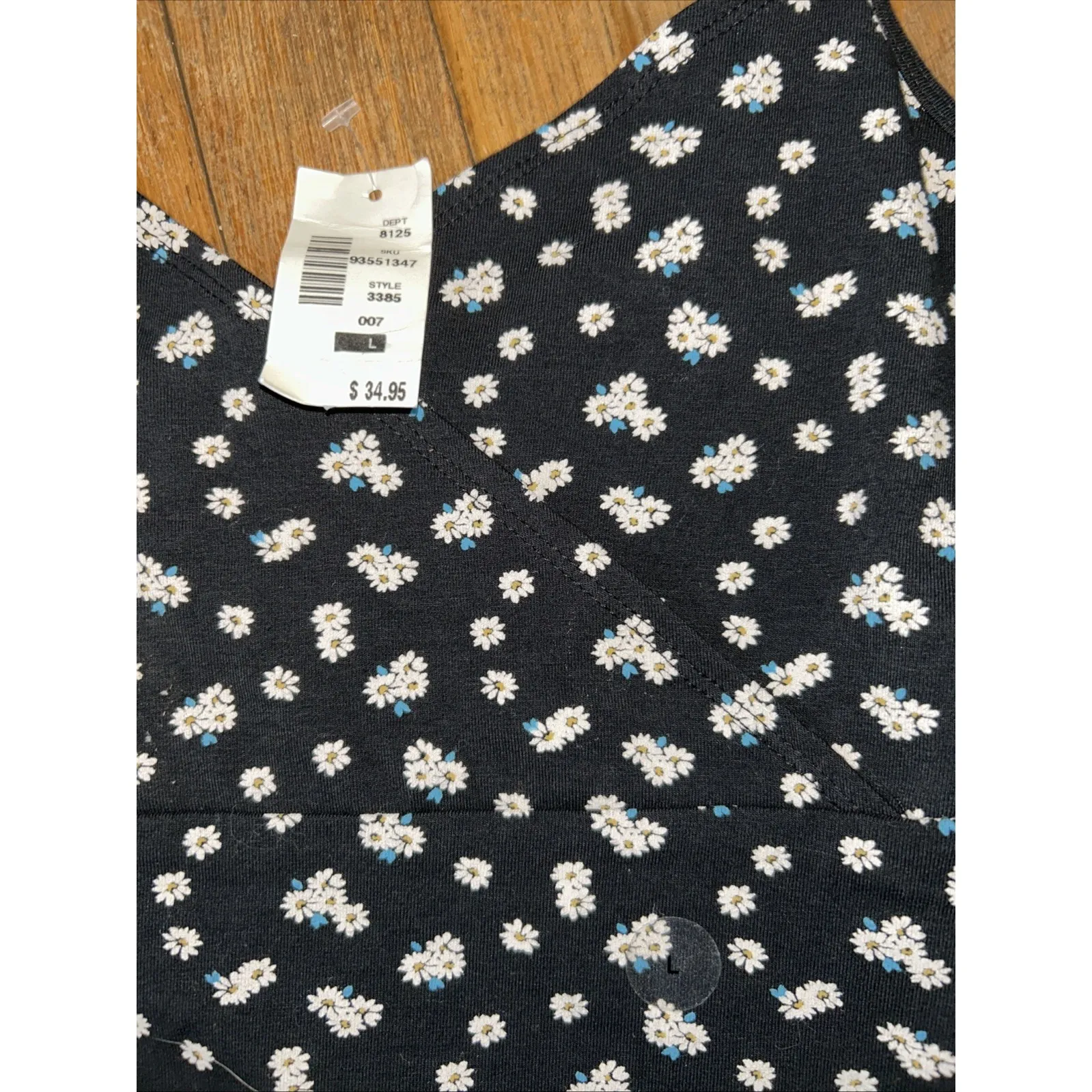 Aero Seriously Soft Floral V-neck Surpluses Dress Floral Daisy's New Size L‎ - Image 4