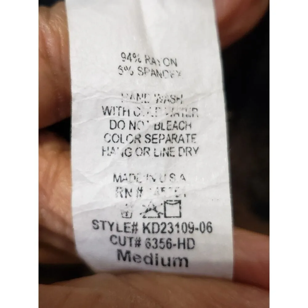 Fantastic Fawn Womens Multicolor Rayon Crew Neck Long Sleeve Knee Length Dress M - Image 9