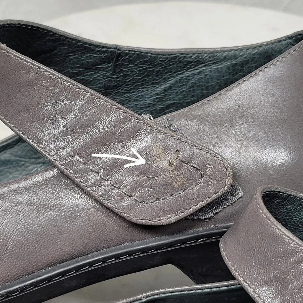 Dansko Bess Mary Jane Pumps Womens 40/9.5 Grey Kidskin Leather Comfort Heels - Image 14