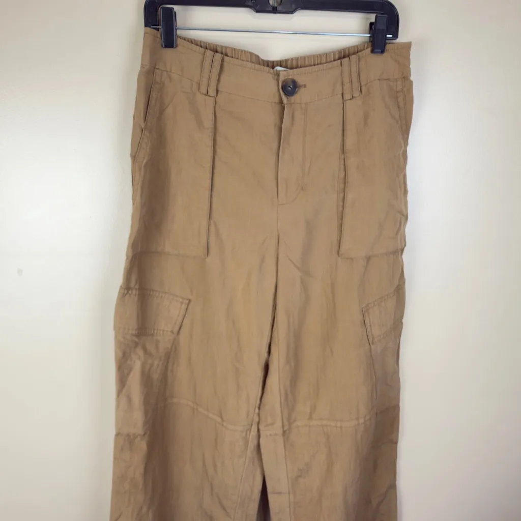 Vince Pants Womens 8 Brown Wide Leg Baggy Cargo Utility Minimalist Trouser Y2K - Image 2