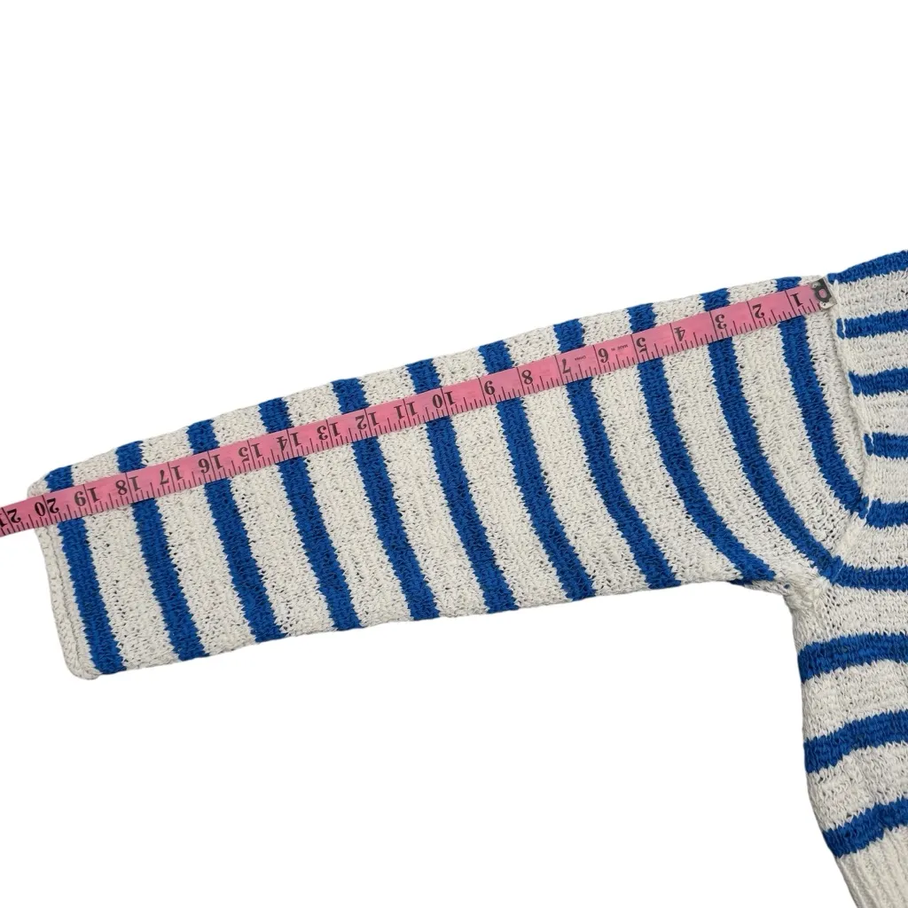 J. Crew Texture Tie-Back Rollneck Relaxed Pullover In Stripe Size S - Image 5