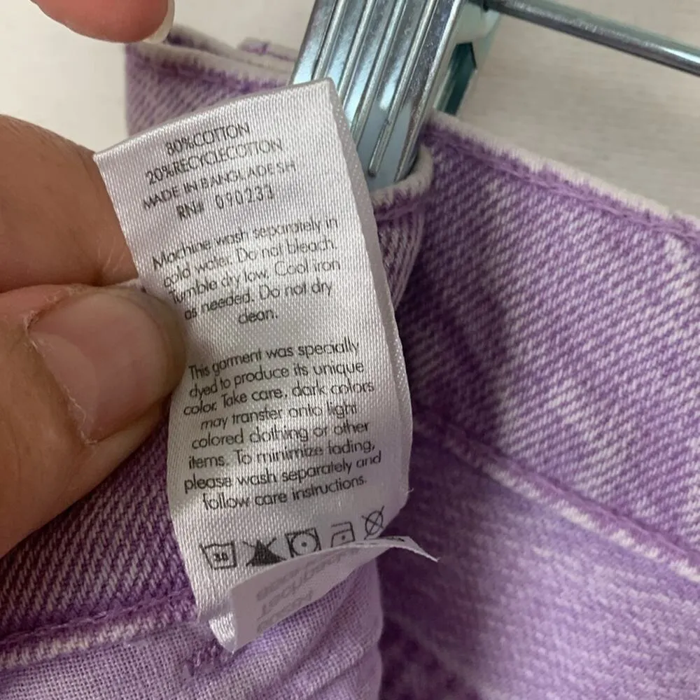 Pacsun womens size 30 baggy carpenter lilac jeans purple wide leg basic grunge - Image 8