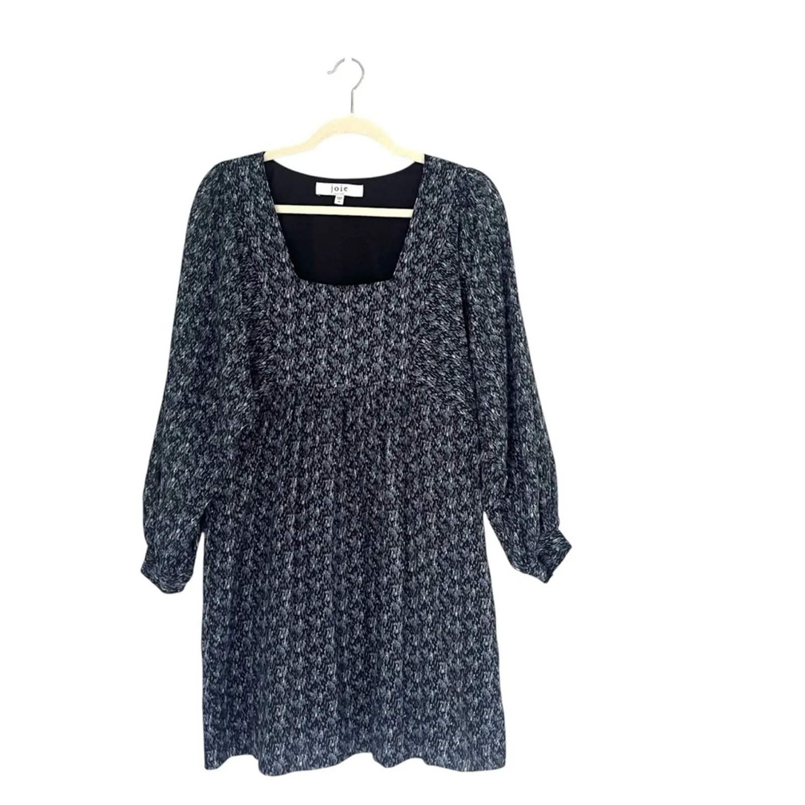 Joie Jade babydoll Mini Dress Graphite cotton floral Sz S cottage core peasant - Image 3