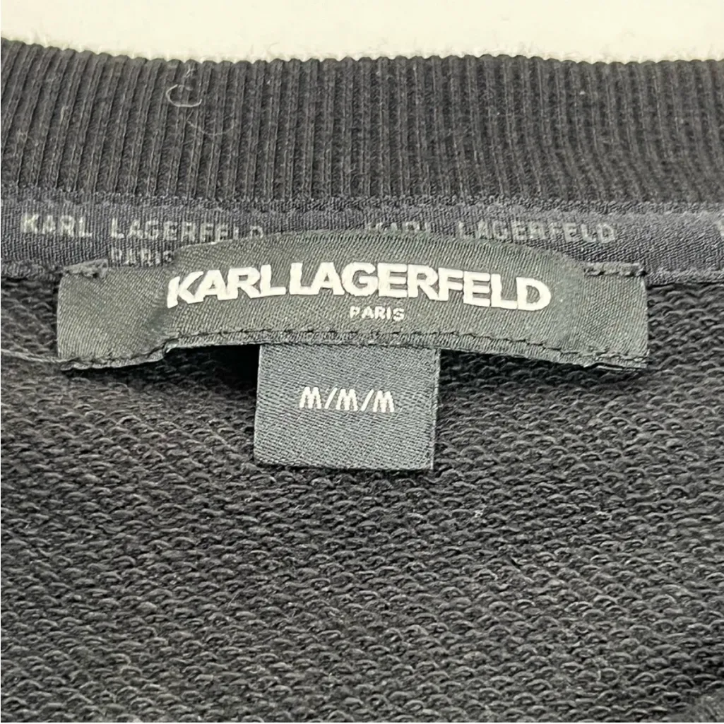 Karl Lagerfeld Paris Womens Size Medium Black Long Sleeve Sweatshirt *FLAWED* - Image 2