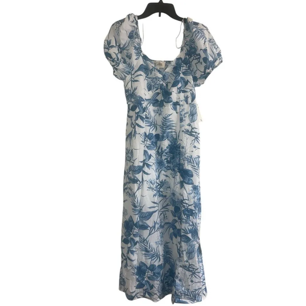 ✨Sweet Wanderer Blue Print Midi Sz Large Dress✨ - Image 3
