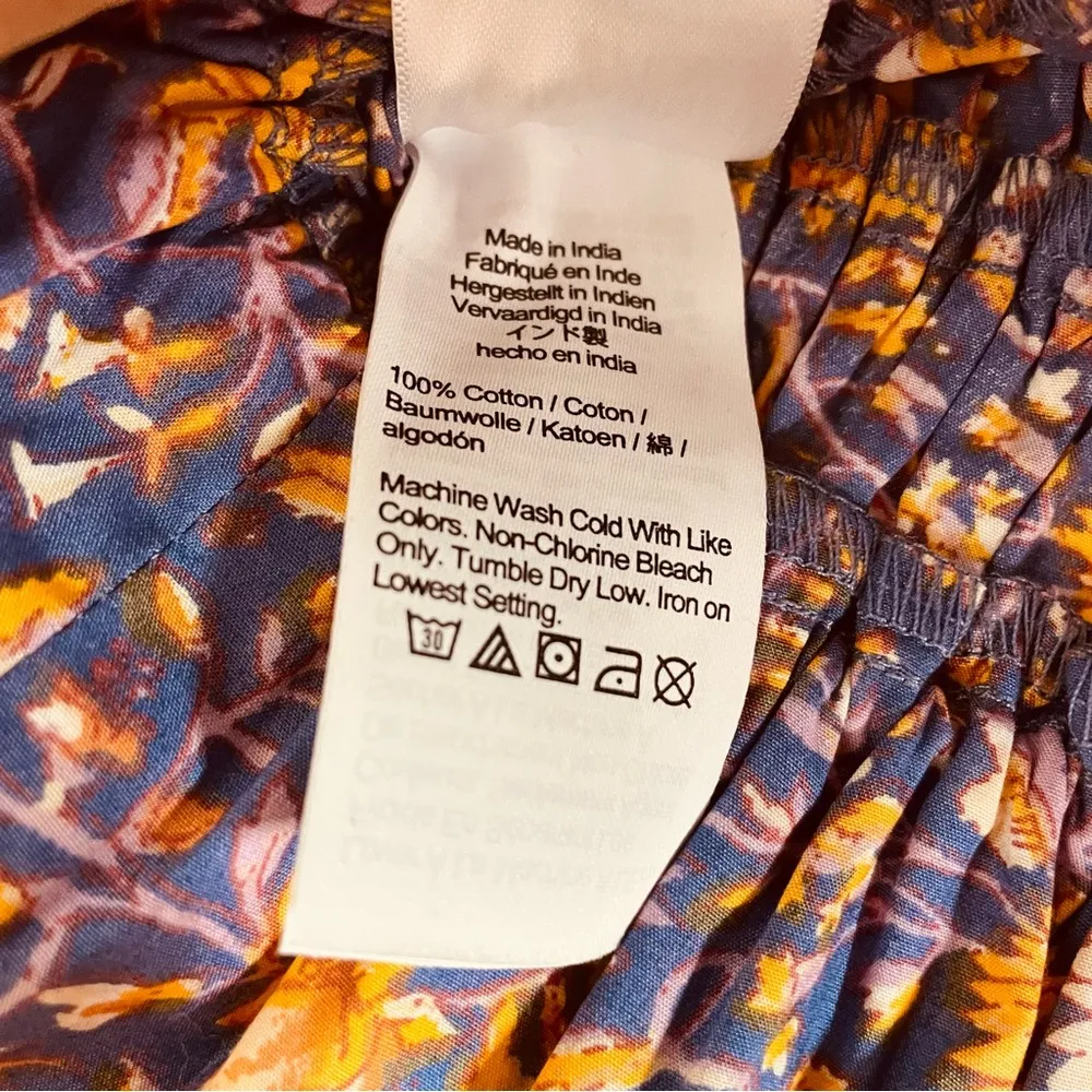 J. Crew Floral Cinched Waist Cotton Poplin Crop Tank NEW size M (runs large) - Image 11