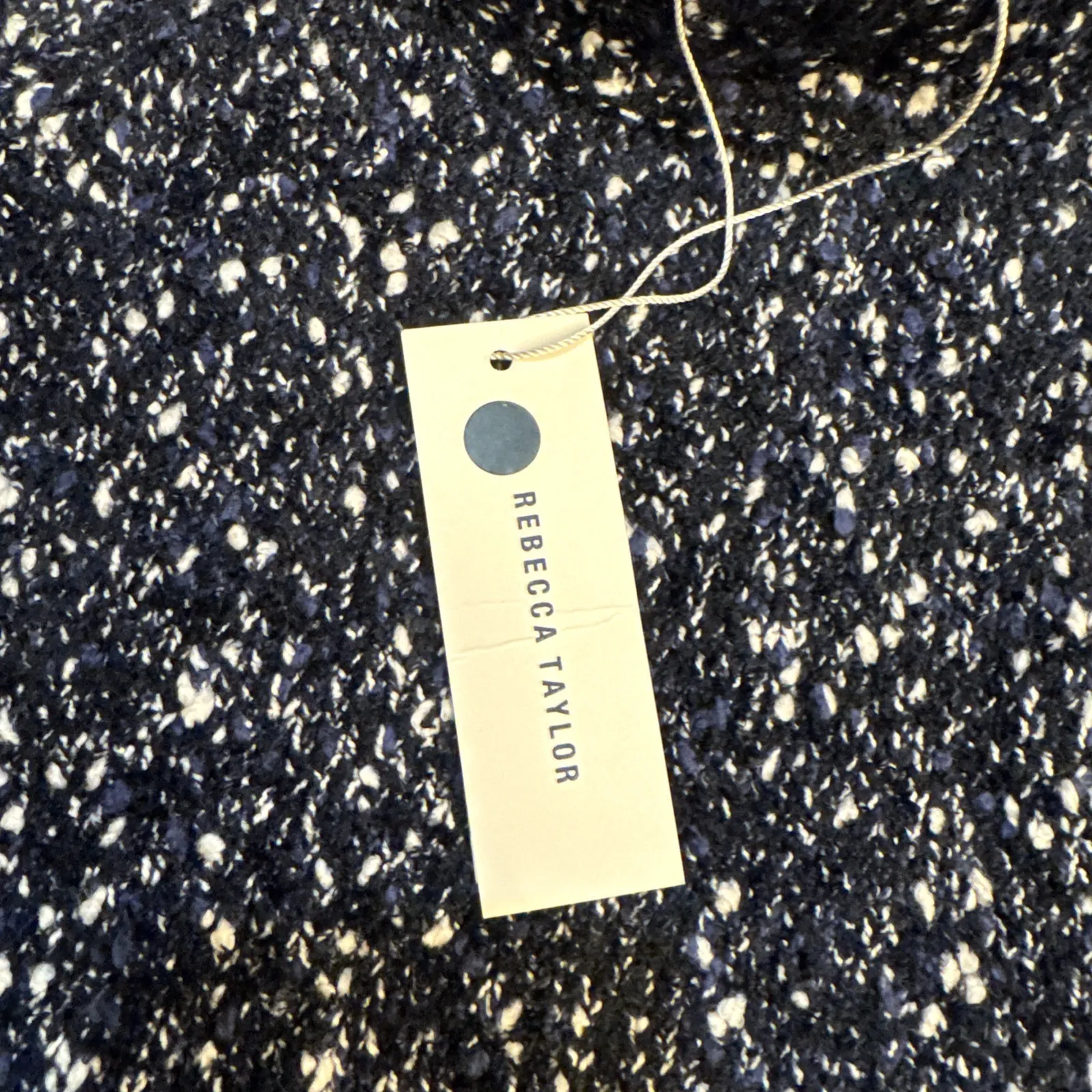 Rebecca Taylor Boucle Cold-Shoulder Mock-Neck Sweater In Black Size Medium - Image 5