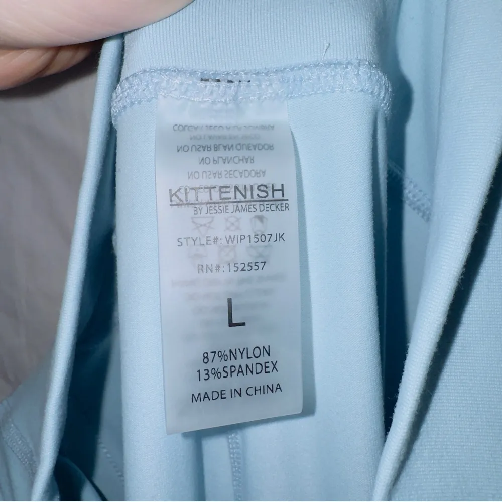 Kittenish Blue High Waisted Athletic Ankle Length Leggings size large - Image 4