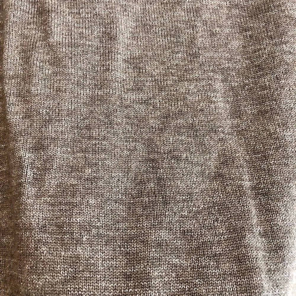 LIZ CLAIBORNE Women’s Grey/Silver Turtleneck Sweater Cutouts in Shoulders Size X - Image 3