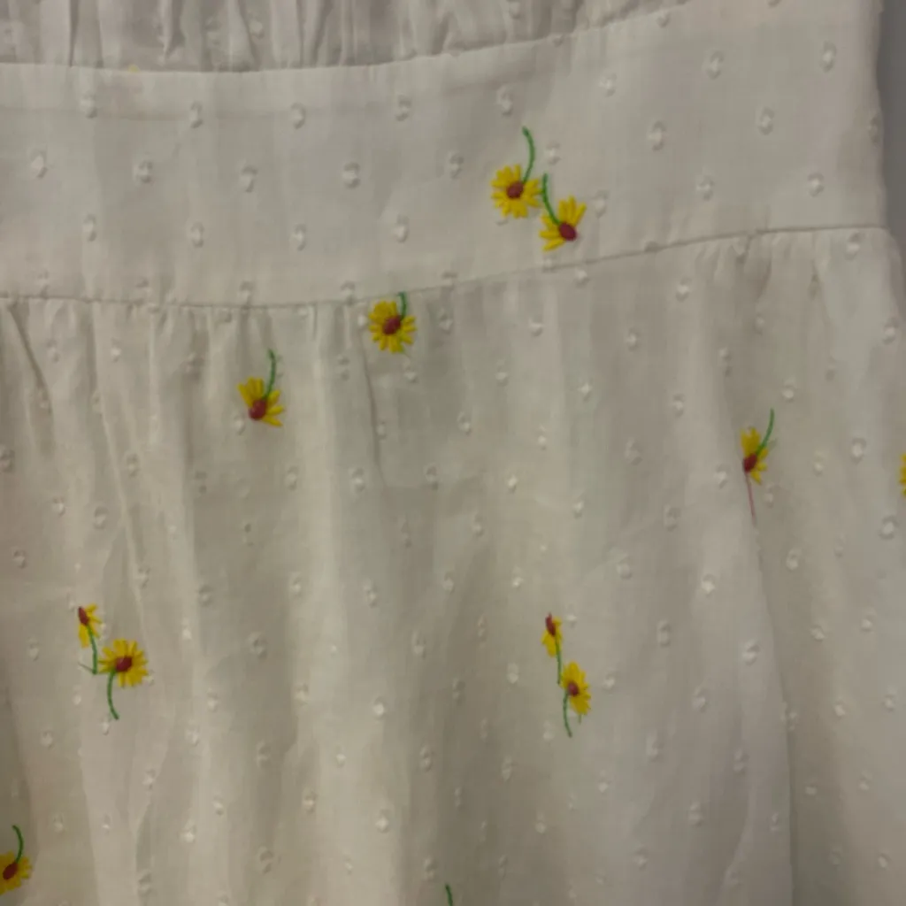 For Love & Lemons Womens Swedish Dot Embroidered Cottagecore Sunflower‎ Dress - Image 7