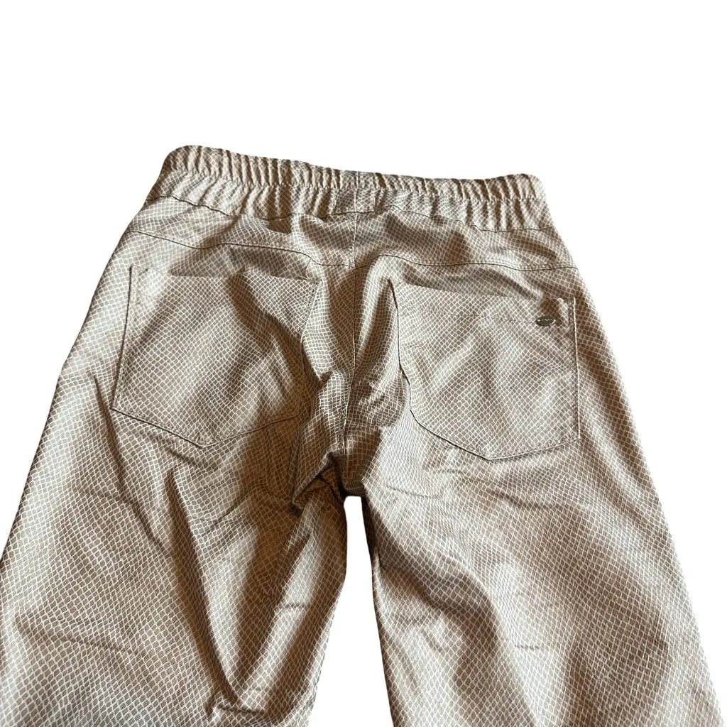 Bevy Flog Shely Bronze Snake Pants Drawstring Waist Full Length Size 25 Women's Tan - Image 9