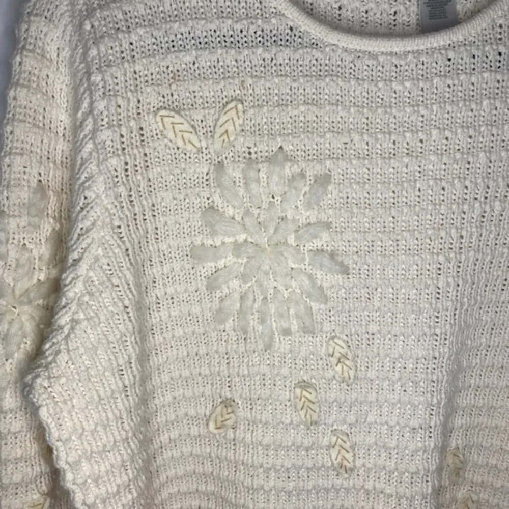 Liz Claiborne Vintage Lizsport Cream Sweater XL - Image 3