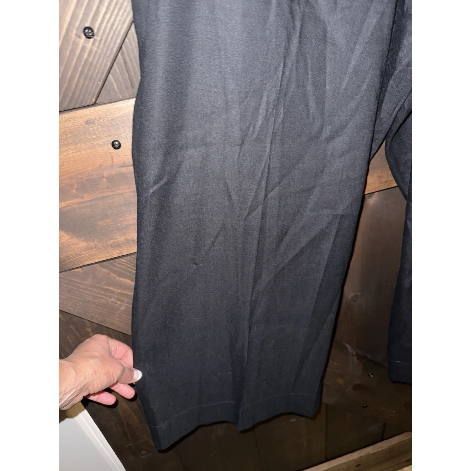 J‎ Jill Women Pants XL Black Linen Belted Casual Summer Nautical Coasta Size 16P - Image 2