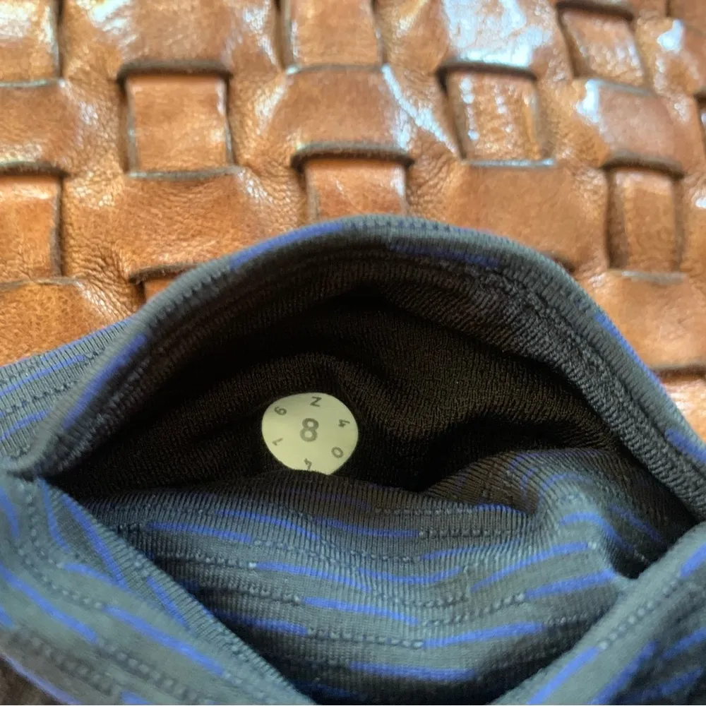 Lululemon Black & Blue Textured Capri Yoga Pants - Image 6