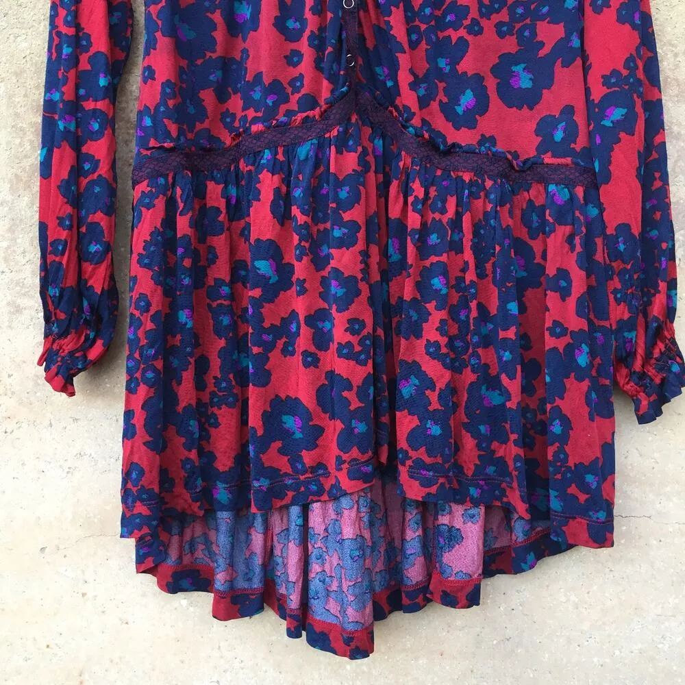 Free People Love Letter Tunic Merlot Combo XS - Image 6