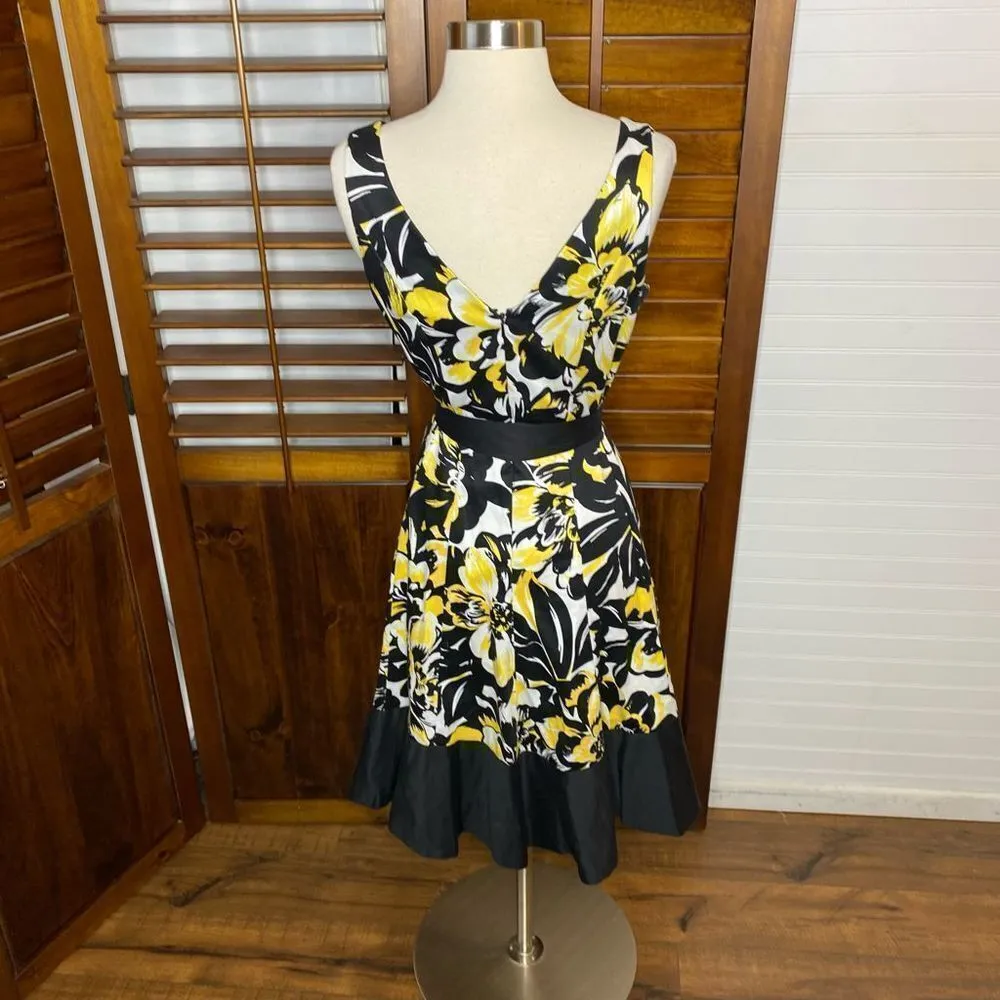 Nine West Hawaiian Floral Fit Flare Midi Dress - Image 4