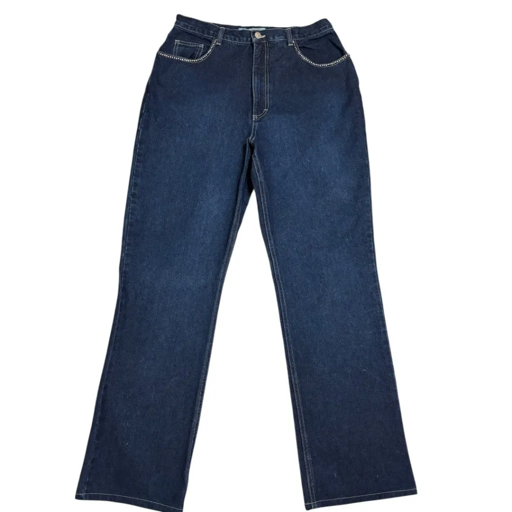 Retro Gloria Vanderbilt Rhinestone Pocket Tapered Mom Jeans - Image 2