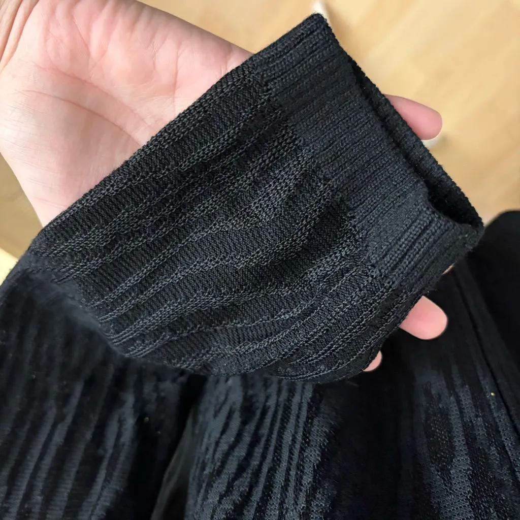 ST JOHN Black Full Zip Sweater Texture Size M‎ - Image 3