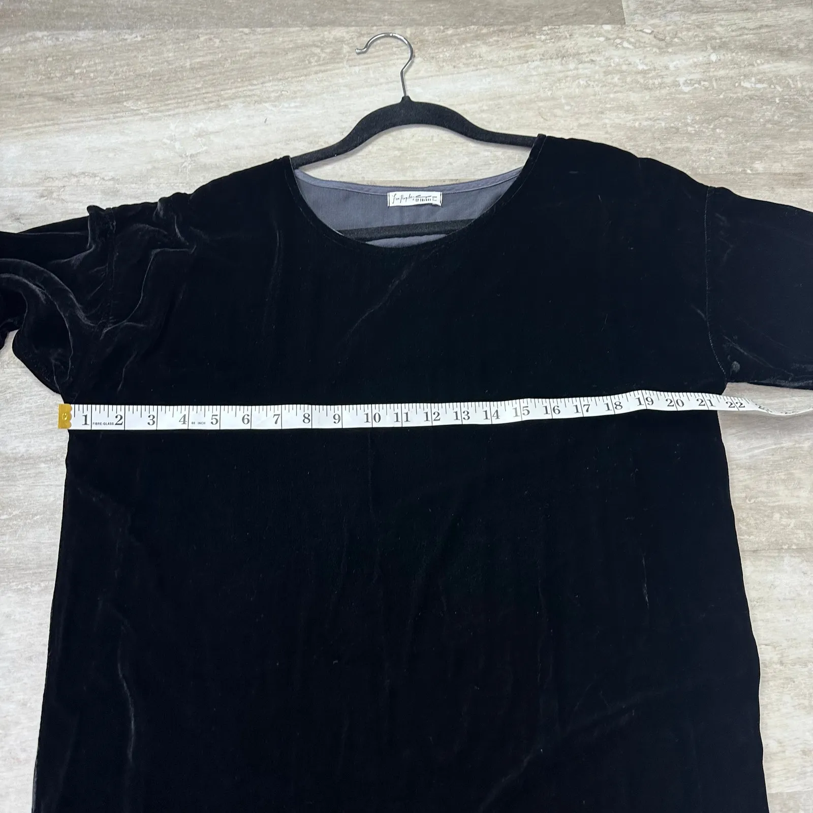 Free People X CP Shades Black Velvet Bridget Long Sleeve Mini Dress Size Small - Image 7