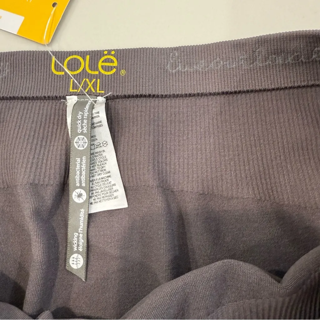 Lole NWT Cutest Yoga Leggings Seamless Women’s Size L/XL Storm Gray Compression - Image 5