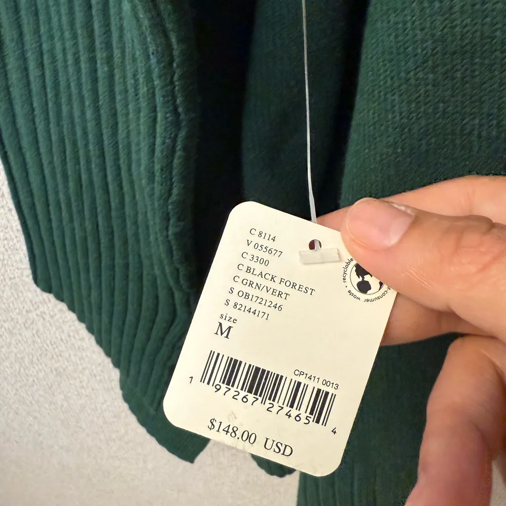 Free People Orion A‎ Line Tunic Women's M lagenlook oversized V neck sweater Nwt - Image 5