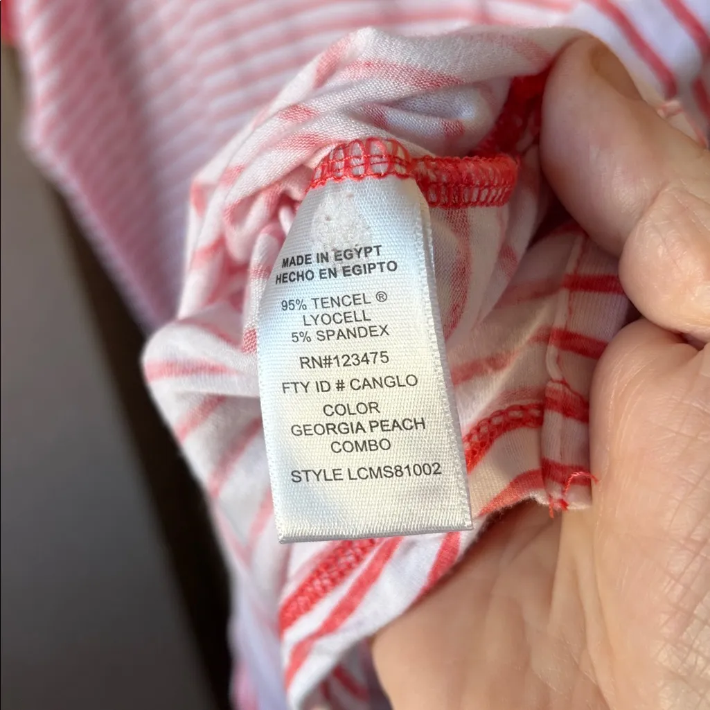 Liz Claiborne Striped V-Neck Tee xxl - Image 4