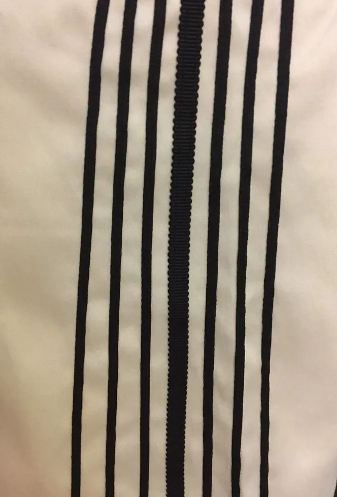 Womens White House Black Market Silky White Black A Line Skirt Size 4 - Image 4